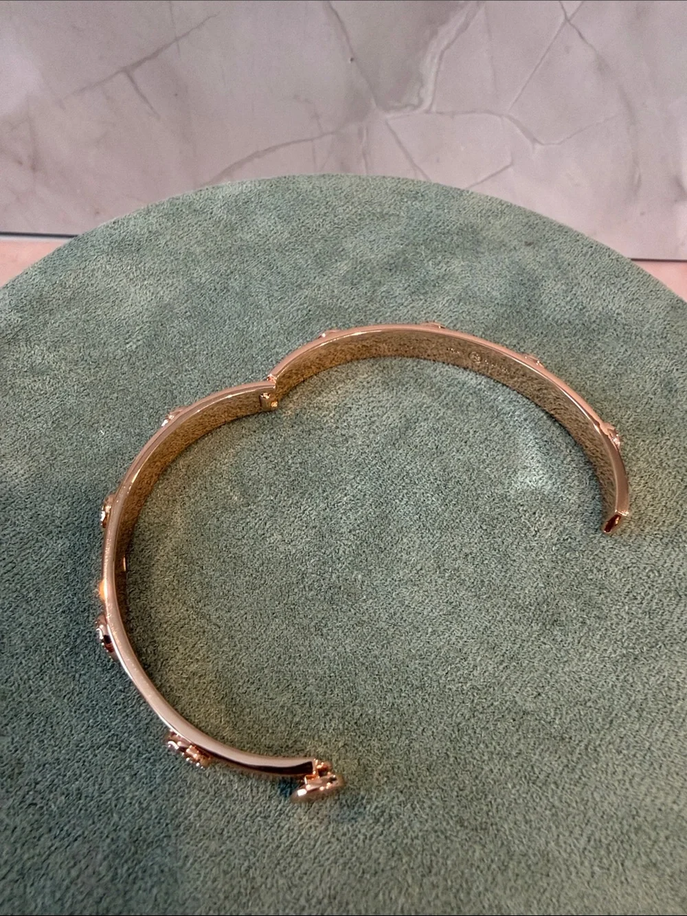 Tory Burch | Rose Gold & Crystal Accent Bangle Bracelet
